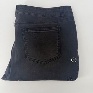 ONE 5 ONE Black Grommet Detail Cropped Jeans Women's Size 20W